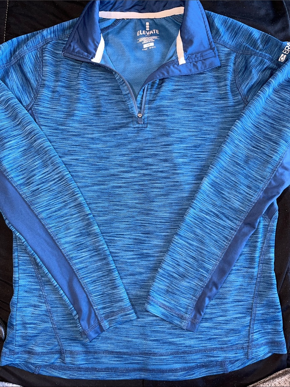 Elevate Women’s Blue Quarter-Zip Performance Sweater
